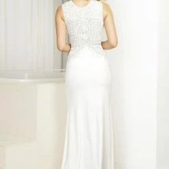 Baccio Couture Baccio Gem Collection Mila Painted Caviar Long Dress