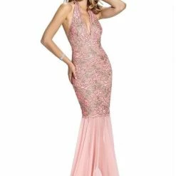 Baccio Couture Baccio Gloria Painted Long Dress