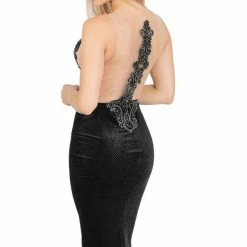 Baccio Couture Baccio Lucy Painted Caviar Velvet Short Dress Dresses