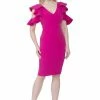 The 9-5 Shop Posh Couture Cold Shoulder Ruffle Sleeve Dress