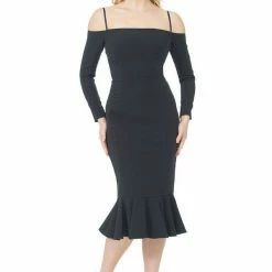 Posh Couture Off Shoulder Long Sleeve Gown