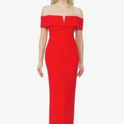 Posh Couture Off The Shoulder Evening Gown