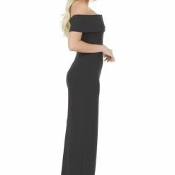 Posh Couture Off The Shoulder Evening Gown