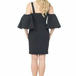 The 9-5 Shop Posh Couture Square Neck Bell Sleeve Dress