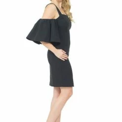 The 9-5 Shop Posh Couture Square Neck Bell Sleeve Dress