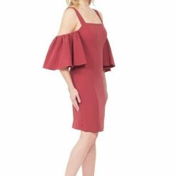 The 9-5 Shop Posh Couture Square Neck Bell Sleeve Dress