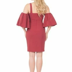 The 9-5 Shop Posh Couture Square Neck Bell Sleeve Dress