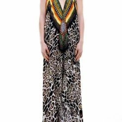 Shahida Parides Cheetah Print Maxi Dress Dresses