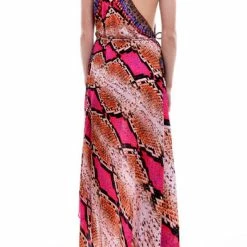 Shahida Parides Fuchsia Python Snake Print Dress