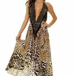 Shahida Parides Leopard Print Dress Maxi 3 Way Dress Dresses
