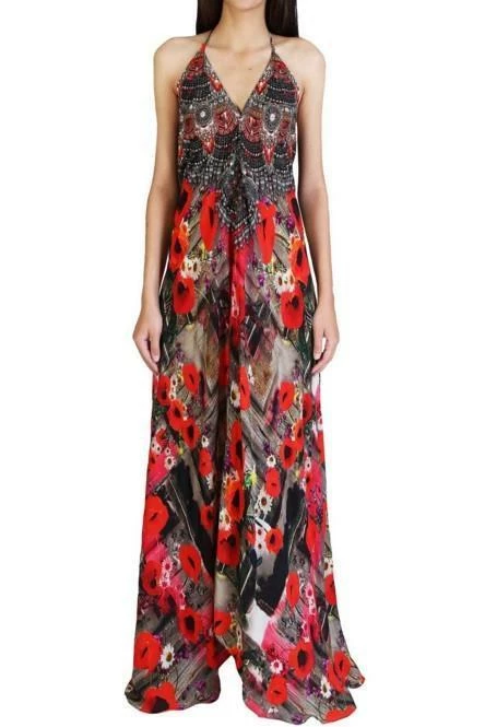 Shahida Parides Poppy Red Print Infinity Dress Dresses