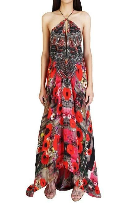 Shahida Parides Poppy Red Print Infinity Dress Dresses