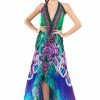 Shahida Parides Purple Butterfly Print Maxi Dress