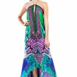 Shahida Parides Purple Butterfly Print Maxi Dress