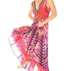 Shahida Parides Queen Palm High Low Dress