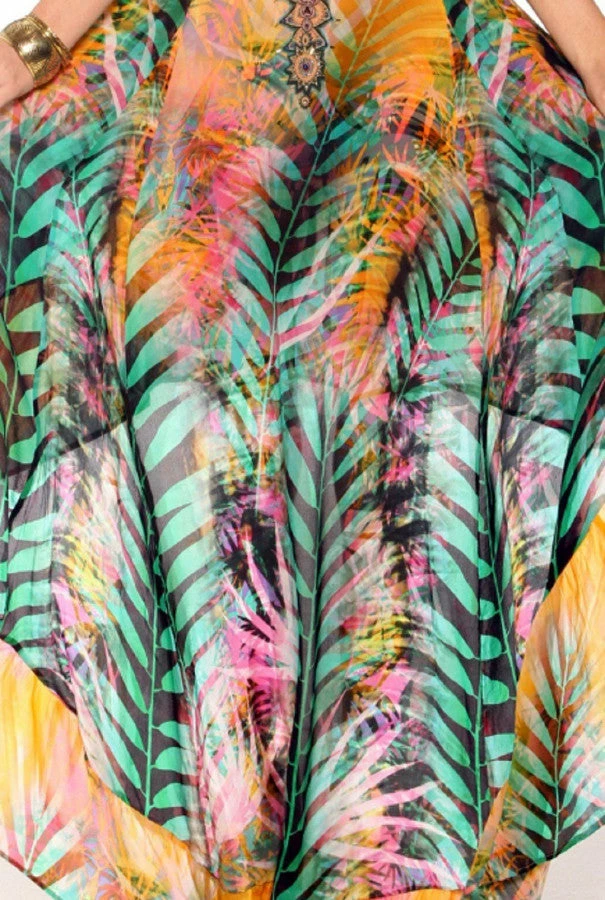 Shahida Parides Queen Palm High Low Dress