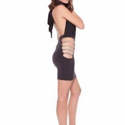 Vie Sauvage Cassandra Multi Wear Top Tie With Cutout And Side Crystal Dress Birthday Suit