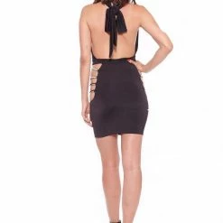 Vie Sauvage Cassandra Multi Wear Top Tie With Cutout And Side Crystal Dress Birthday Suit