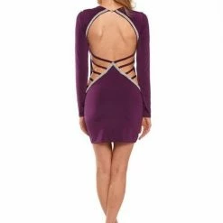 Vie Sauvage Jennifer Long Sleeve Open Back Dress Birthday Suit