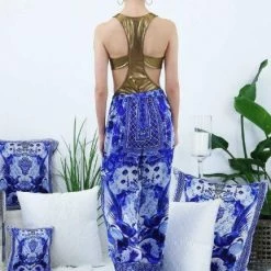Best Sellers Shahida Parides Blue And White Chinoiserie Straight Leg Pants