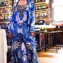 Best Sellers Shahida Parides Blue And White Chinoiserie Straight Leg Pants