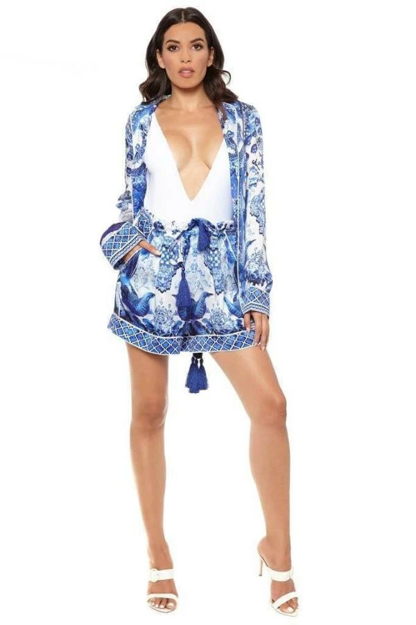 Summer Lovin' Shahida Parides Chinoiserie Drawstring Shorts