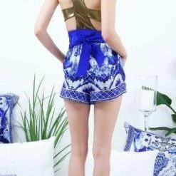 Summer Lovin' Shahida Parides Chinoiserie Drawstring Shorts