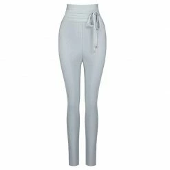 Jessica Bara Cassedy High Waist Tie Pants Bottoms