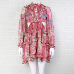 Jessica Bara Dawson Cut Out Ruffled Dress Best Sellers