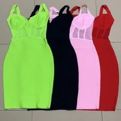 Jessica Bara Dubai Bandage Bodycon Midi Dress