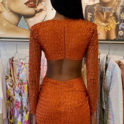 Influencer Style Jessica Bara Delaney Cut Out Long Sleeve Mini Dress