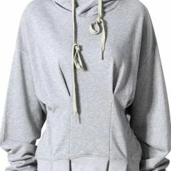 Tops Jessica Bara Janie Pleated Hooded Pullover Sweatshirt