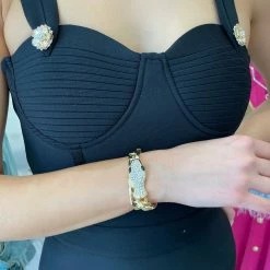 Jessica Bara Alise Bandage Sweetheart Midi Dress