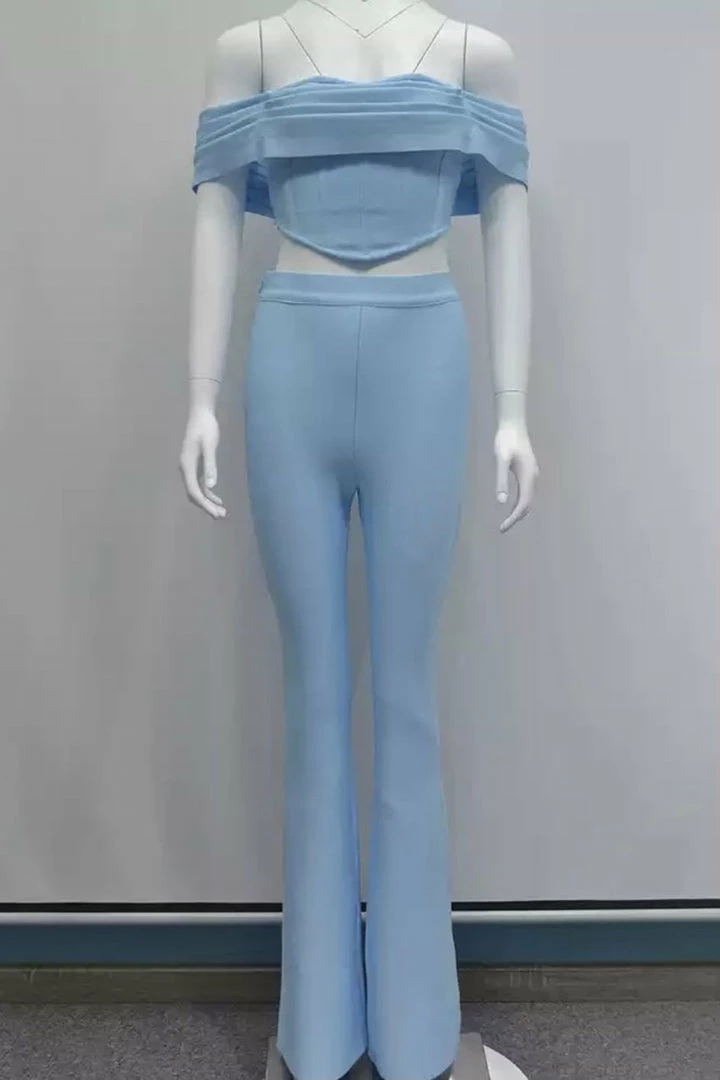 Jessica Bara Rozina Bandage Corset Top And Pants Two Piece Set