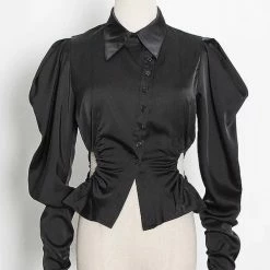 Tops Jessica Bara Hannah Puff Sleeve Cut Out Top