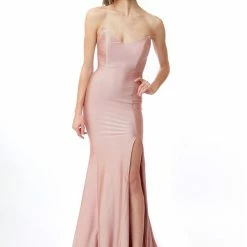 Dresses Atria Strapless Lace Up Back Gown