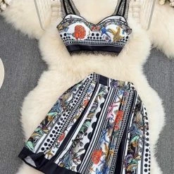 Jessica Bara Jesscia Bara Tamara Crop Top And Skirt Two Piece Set