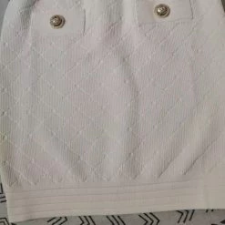 Jessica Bara Michael Gold Button Knit Mini Skirt Reve Doll Essentials