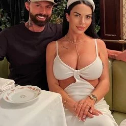 Giulia Nati Jessica Bara Gracie Knit Cut Out Maxi Dress