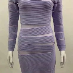 Influencer Style Jessica Bara Aspen Long Sleeve Bodycon Mini Dress