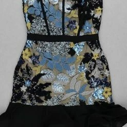 Jessica Bara Dominique Strapless Sequin Bodycon Dress