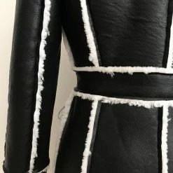 Jessica Bara Donatella Faux Leather And Fur Blazer Reve Doll Essentials