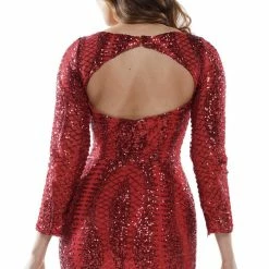 Colors Dress Long Sleeve Sequin Two Piece Gown The Event Shop