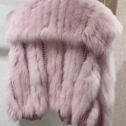 Jessica Bara Gwyneth Oversized Lapel Fur Jacket