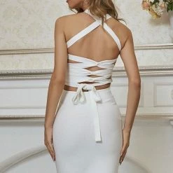 Summer Lovin' Jessica Bara Izabella Strappy Back Bodycon Midi Dress