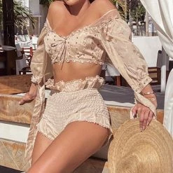 Jessica Bara Kadience Crop Top And Shorts Two Piece Set Influencer Style