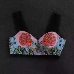 Jessica Bara Brighton Printed Crop Top And Pleated Skirt Two Piece Set Influencer Style