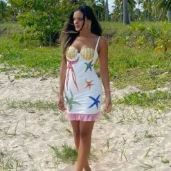 Influencer Style Jessica Bara Augustine Starfish Sequin Mini Dress