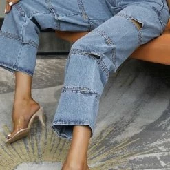 The Denim Destination Jessica Bara Solange Cut Out Loose Jeans