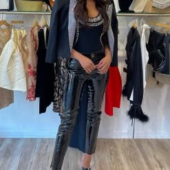 The Event Shop Jessica Bara Theo Long Sleeve Diamond Beaded Blazer